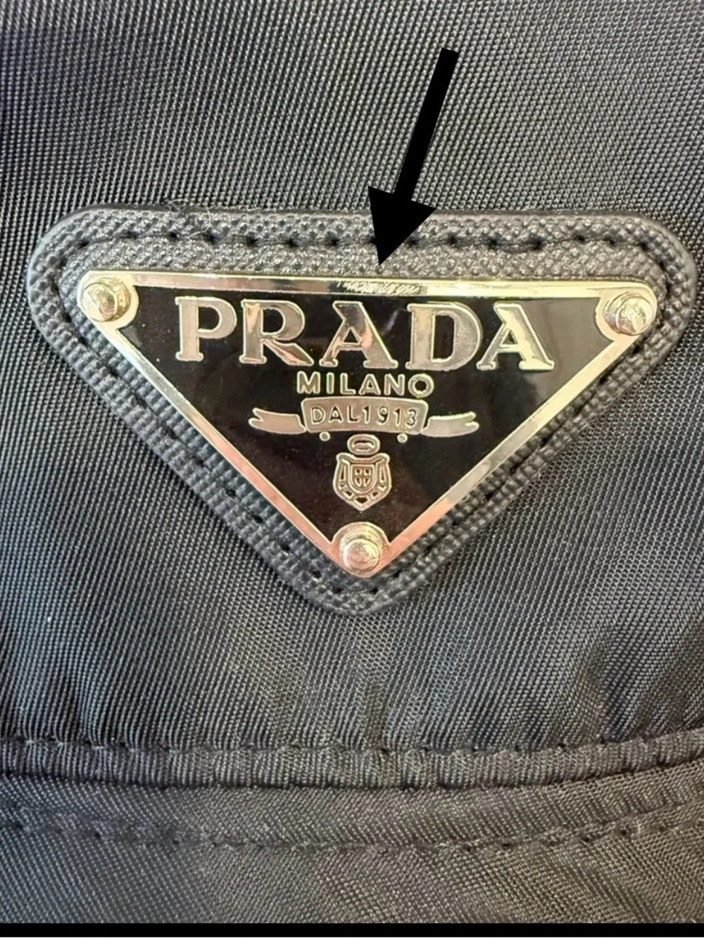 Prada Black Bucket Hat - size medium - Picture 5 of 5